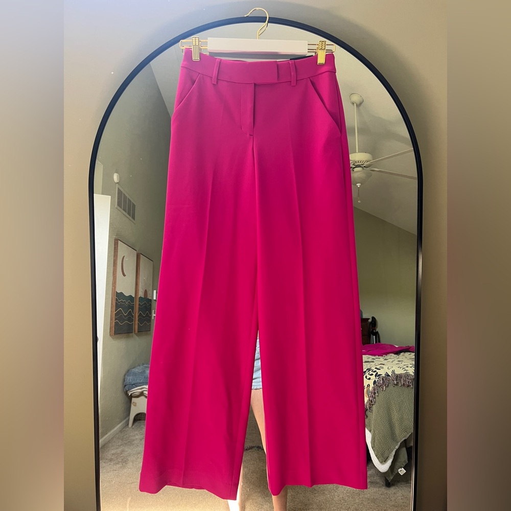 Express Pink Editor Studio Stretch Trouser Pants - Picture 2 of 4